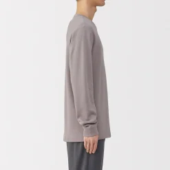 Hauts Et T‐Shirts|Sous‐Vêtements^Muji T‐shirt manches longues col rond en coton et laine chauds pour homme