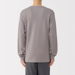 Hauts Et T‐Shirts|Sous‐Vêtements^Muji T‐shirt manches longues col rond en coton et laine chauds pour homme