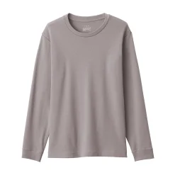 Hauts Et T‐Shirts|Sous‐Vêtements^Muji T‐shirt manches longues col rond en coton et laine chauds pour homme