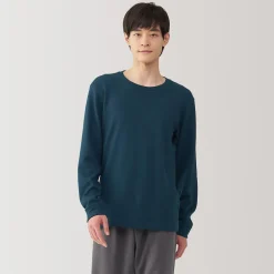 Hauts Et T‐Shirts|Sous‐Vêtements^Muji T‐shirt manches longues col rond en coton et laine chauds pour homme