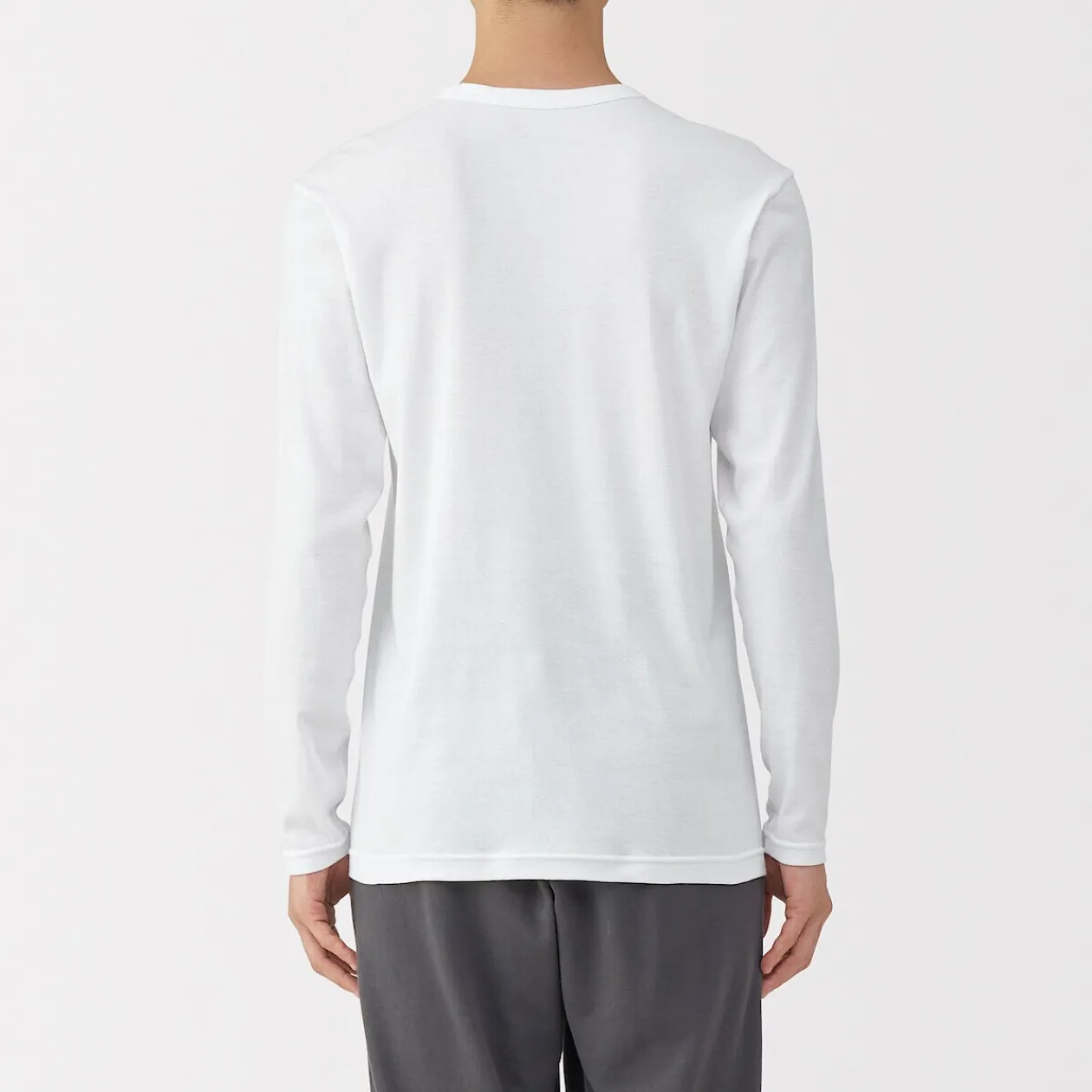 Hauts Et T‐Shirts|Sous‐Vêtements^Muji T‐shirt manches longues col crew en coton chaud pour homme