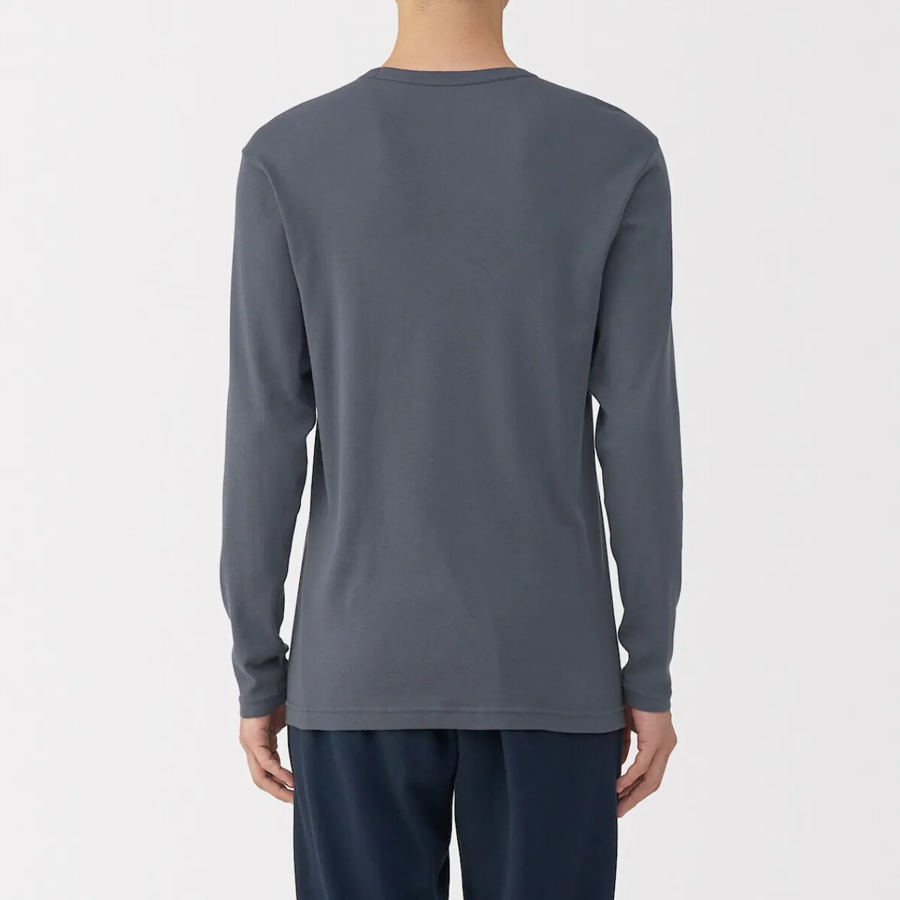 Hauts Et T‐Shirts|Sous‐Vêtements^Muji T‐shirt manches longues col crew en coton chaud pour homme