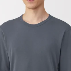 Hauts Et T‐Shirts|Sous‐Vêtements^Muji T‐shirt manches longues col crew en coton chaud pour homme