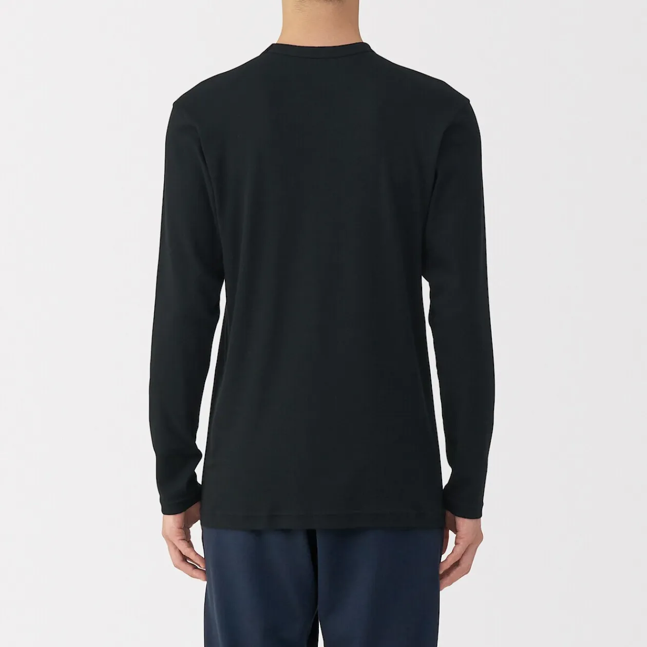 Hauts Et T‐Shirts|Sous‐Vêtements^Muji T‐shirt manches longues col crew en coton chaud pour homme