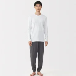 Hauts Et T‐Shirts|Sous‐Vêtements^Muji T‐shirt manches longues col crew en coton chaud pour homme