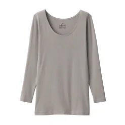 Hauts Et T‐Shirts|Sous‐Vêtements^Muji T‐shirt manches longues col U en coton chaud pour femme