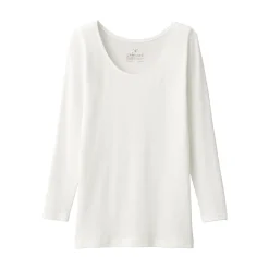 Hauts Et T‐Shirts|Sous‐Vêtements^Muji T‐shirt manches longues col U en coton chaud pour femme