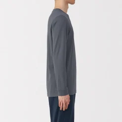 Hauts Et T‐Shirts|Sous‐Vêtements^Muji T‐shirt manches longues col U en coton épais et chaud pour homme