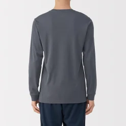 Hauts Et T‐Shirts|Sous‐Vêtements^Muji T‐shirt manches longues col U en coton épais et chaud pour homme