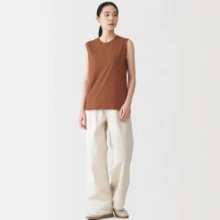 Hauts Et T‐Shirts^Muji T-shirt sans manches en jersey pour femme