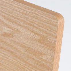 Lits^Muji Tête de lit plateforme double en chêne