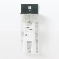Soin Bucco‐Dentaires|Accessoires De Voyage^Muji Têtes de brosse à dents de rechange ‐ Large, poils moyens, lot de 2
