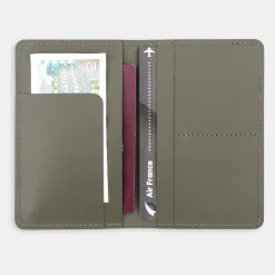 Accessoires De Voyage|Pochettes De Voyage^Muji Étui de passeport en cuir recyclé - Kaki