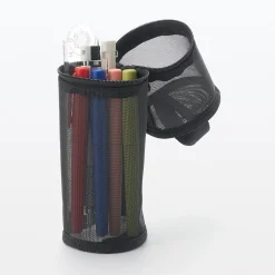 Trousses Et Pots À Crayons^Muji Étui en maille de nylon Noir