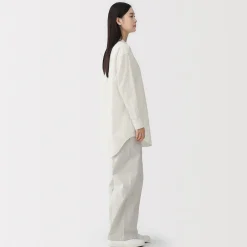 Robes Et Tuniques|Chemises^Muji Tunique à col montant en popeline de coton biologique pour femme