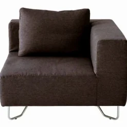 Canapés Et Repose-Pieds^Muji Unité d'angle de canapé modulable noir/marron