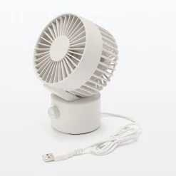 Ventilateurs^Muji Ventilateur de bureau oscillant port USB Blanc
