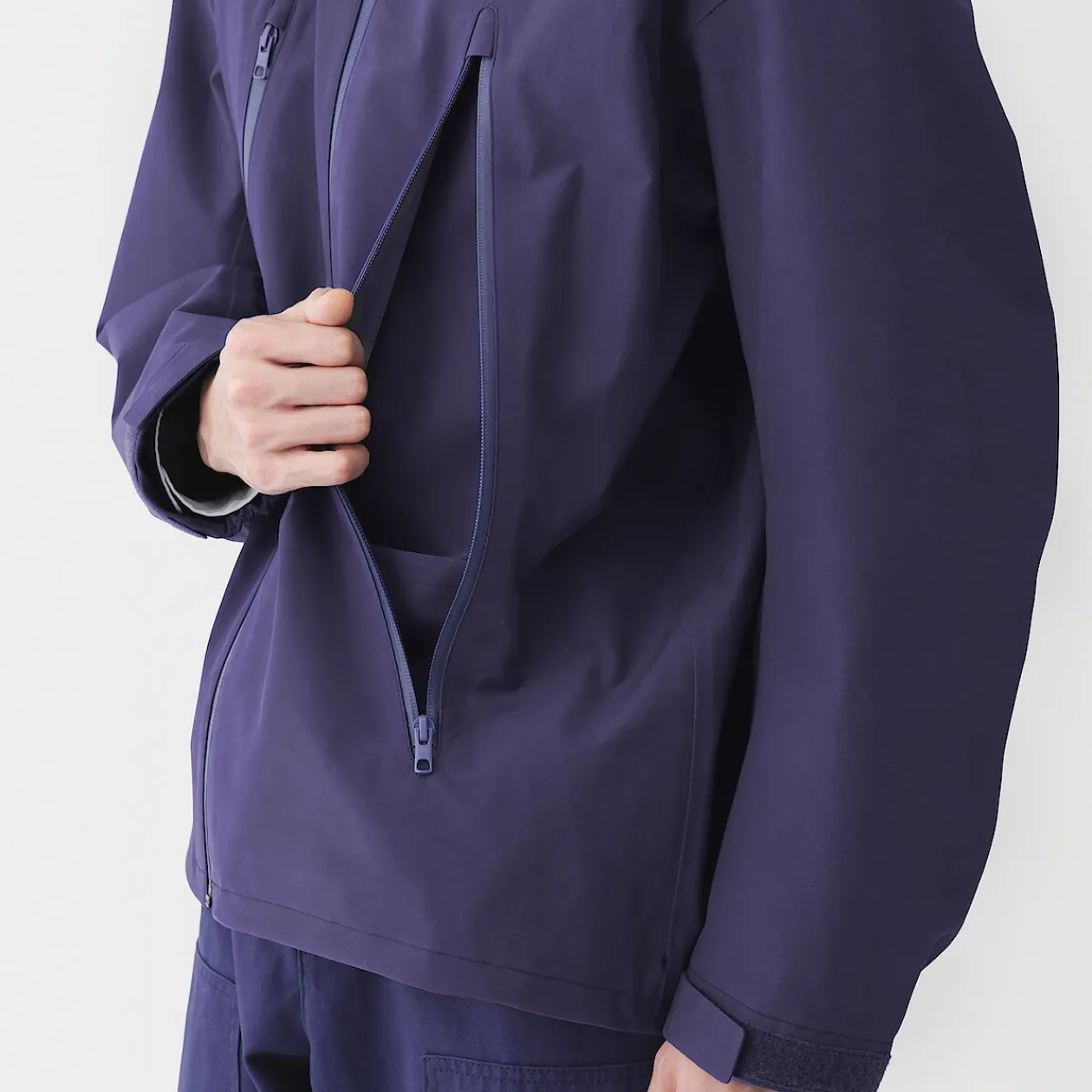 Vestes Et Manteaux^Muji Veste à capuche déperlante et respirante pour homme