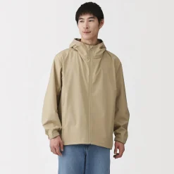 Vestes Et Manteaux^Muji Veste à capuche en polyester déperlante pour homme