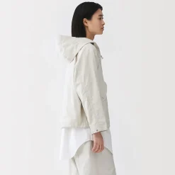 Vestes Et Manteaux^Muji Veste à capuche en toile de coton léger pour femme