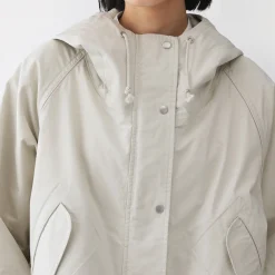 Vestes Et Manteaux^Muji Veste à capuche en toile de coton léger pour femme