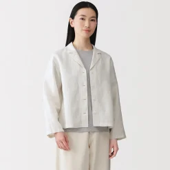 Vestes Et Manteaux^Muji Veste chemise en lin lavé pour femme