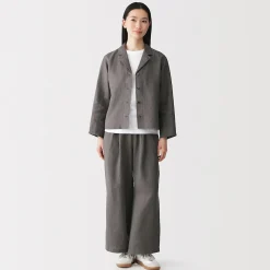 Vestes Et Manteaux^Muji Veste chemise en lin lavé pour femme