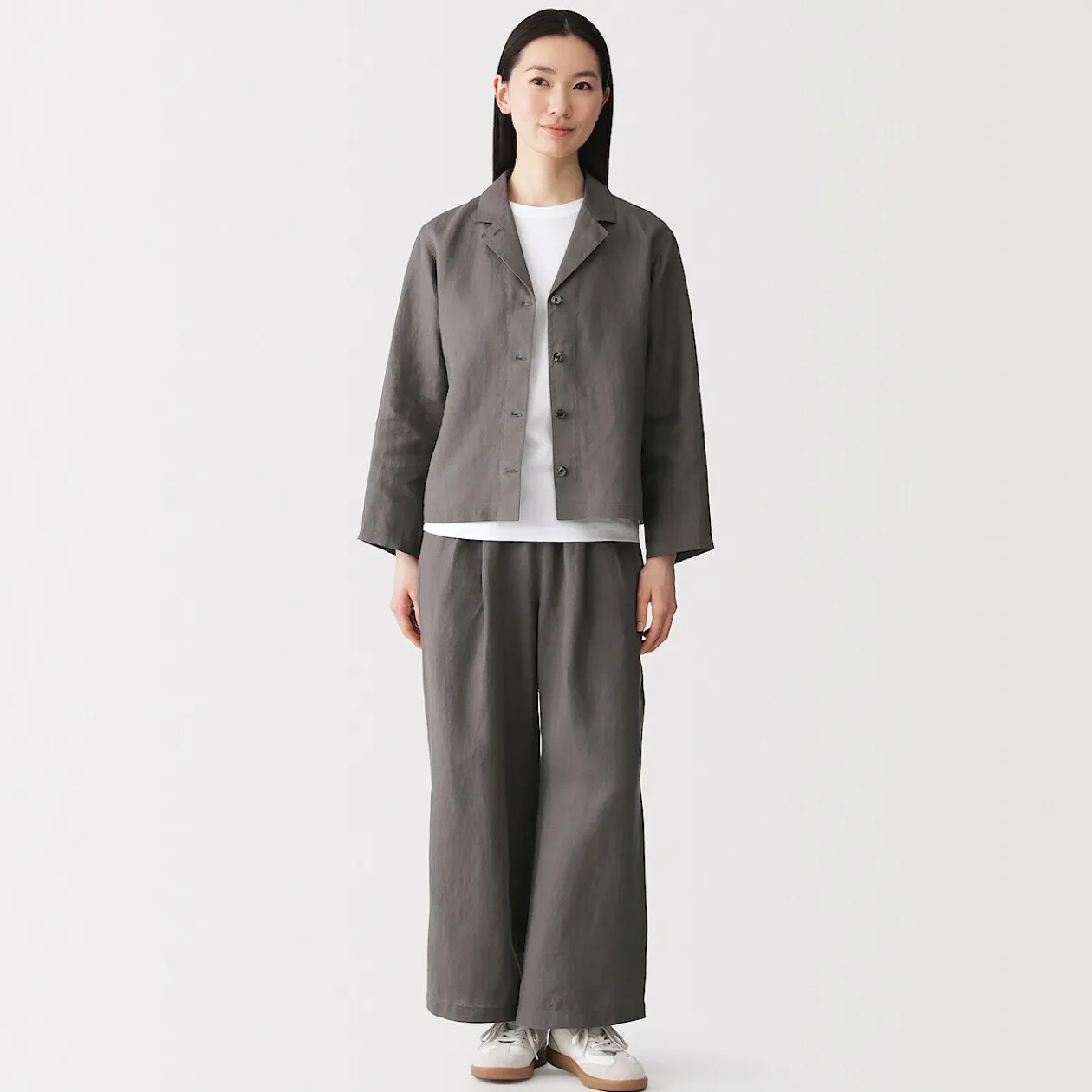 Vestes Et Manteaux^Muji Veste chemise en lin lavé pour femme