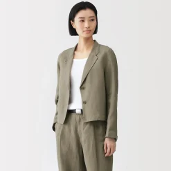 Vestes Et Manteaux^Muji Veste courte en lin et lyocell pour femme