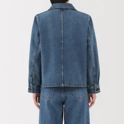 Vestes Et Manteaux^Muji Veste de travail en denim mélangé kapok pour femme
