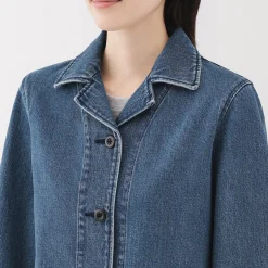 Vestes Et Manteaux^Muji Veste de travail en denim mélangé kapok pour femme