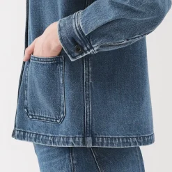 Vestes Et Manteaux^Muji Veste de travail en denim mélangé kapok pour femme