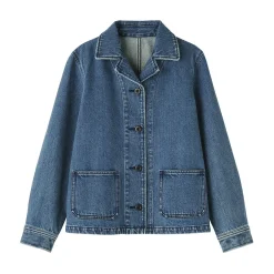 Vestes Et Manteaux^Muji Veste de travail en denim mélangé kapok pour femme