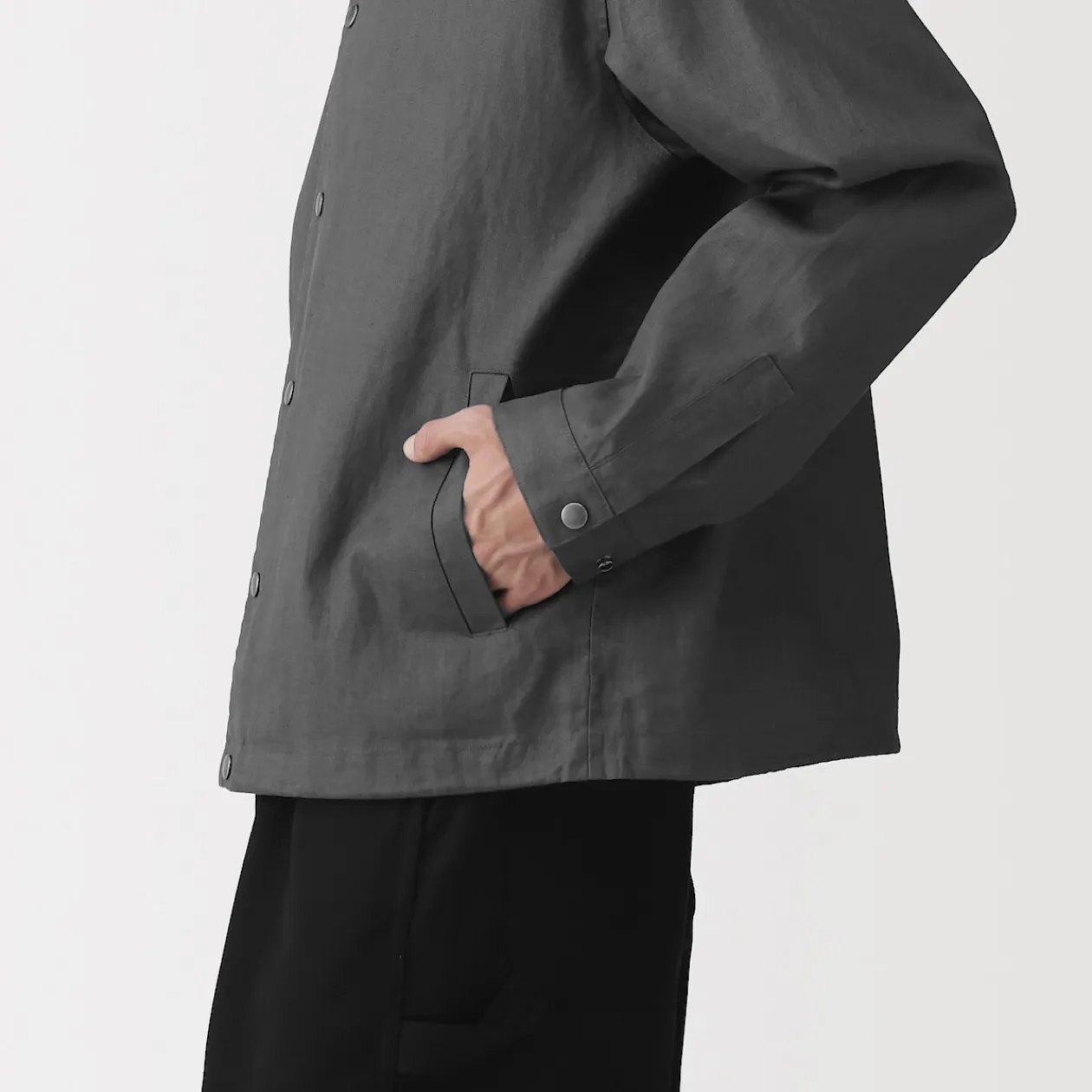 Vestes Et Manteaux^Muji Veste en lin avec cordon de serrage pour homme