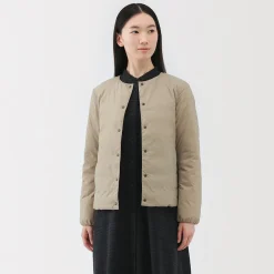 Vestes Et Manteaux^Muji Veste légère pliable en nylon recyclé sans col pour femme