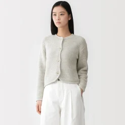 Pulls Et Cardigans^Muji Veste tricotée bouclée en mélange de coton pour femme
