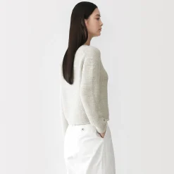 Pulls Et Cardigans^Muji Veste tricotée bouclée en mélange de coton pour femme